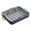 Greenpan Reserve 40.6x33cm Open Rectangular Roaster With Rack In Dark Blue -Greenpan Shop 914826520 1 720x928