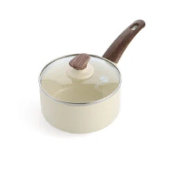 Wood-Be<br> Saucepan With Lid, Cream White - 16cm