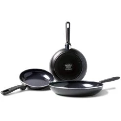 Memphis<br> 3pc Cookware Sets, Black - 20, 24 & 28cm