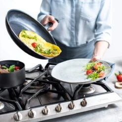 Memphis<br> 3pc Cookware Sets, Black - 20, 24 & 28cm -Greenpan Shop CC001664 001 Memphis 3pc Cookware Sets Black 20 24 28cm 6