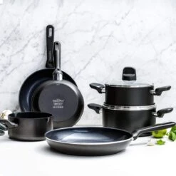 Memphis<br> 3pc Cookware Sets, Black - 20, 24 & 28cm -Greenpan Shop CC001664 001 Memphis 3pc Cookware Sets Black 20 24 28cm 7