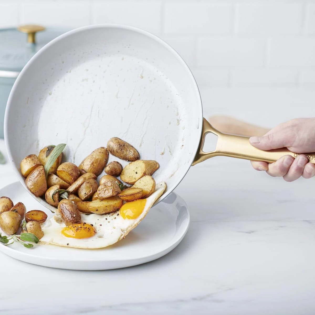 Padova<br> Frying Pan, Smokey Sky Blue - 20cm 4 Padova<br> Frying Pan, Smokey Sky Blue - 20cm - Image 2