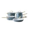 Padova<br> 10pc Cookware Sets, Smokey Sky Blue -Greenpan Shop CC003716 001 Padova 10pc Cookware Sets Smokey Sky Blue 1