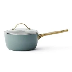 Padova<br> Saucepan With Lid, Smokey Sky Blue - 18cm -Greenpan Shop CC003717 001 Padova Saucepan with Lid Smokey Sky Blue 18cm 3