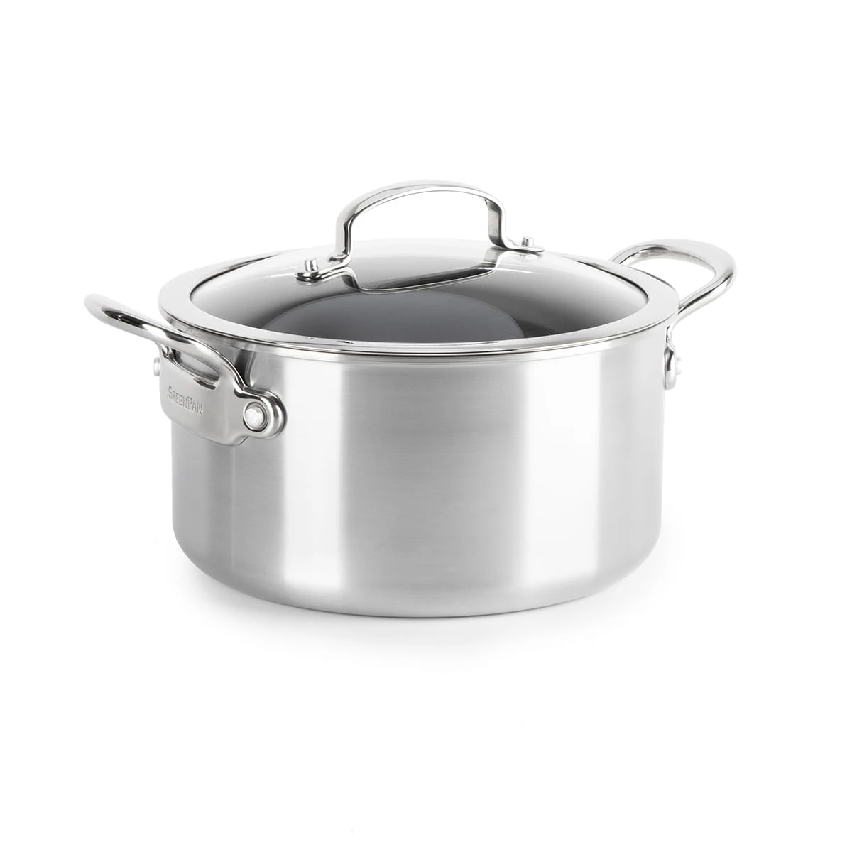 Premiere<br> Stock Pot With Lid, Stainless Steel - 24cm 3 Premiere<br> Stock Pot With Lid, Stainless Steel - 24cm