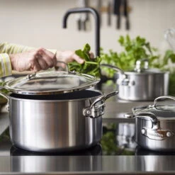 Premiere<br> Stock Pot With Lid, Stainless Steel - 24cm 9 Premiere<br> Stock Pot With Lid, Stainless Steel - 24cm -Greenpan Shop CC004407 001 Premiere Stock Pot with Lid Stainless Steel 24cm 4