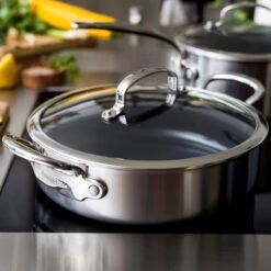 Premiere<br> Skillet With Lid, Stainless Steel - 30cm -Greenpan Shop CC004414 001 Premiere Skillet with Lid Stainless Steel 30cm 5