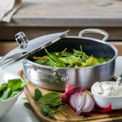 Premiere<br> Skillet With Lid, Stainless Steel - 30cm -Greenpan Shop CC004414 001 Premiere Skillet with Lid Stainless Steel 30cm 6