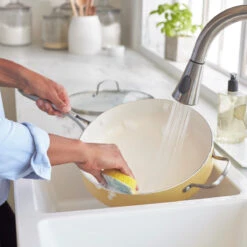 GREENLIFE ARTISAN <br> SKILLET WITH LID, YELLOW - 30CM -Greenpan Shop CC004703 001 GreenLife GREENLIFE ARTISAN SKILLET WITH LID YELLOW 30CM 4