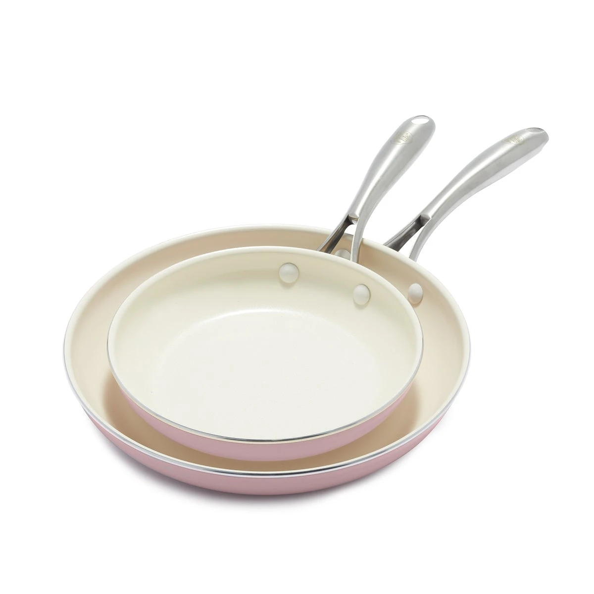 GreenLife Artisan <br> 2pc Cookware Sets, Pink - 20 & 26CM 3 GreenLife Artisan <br> 2pc Cookware Sets, Pink - 20 & 26CM