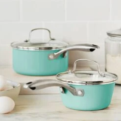GREENLIFE ARTISAN<br>4PC COOKWARE SETS, TURQUOISE - 15 & 18CM -Greenpan Shop CC004707 001 GREENLIFE ARTISAN 4PC COOKWARE SETS TURQUOISE 15 18CM 3 09e1f697 2c04 45d9 aae4 63205ddb42fa