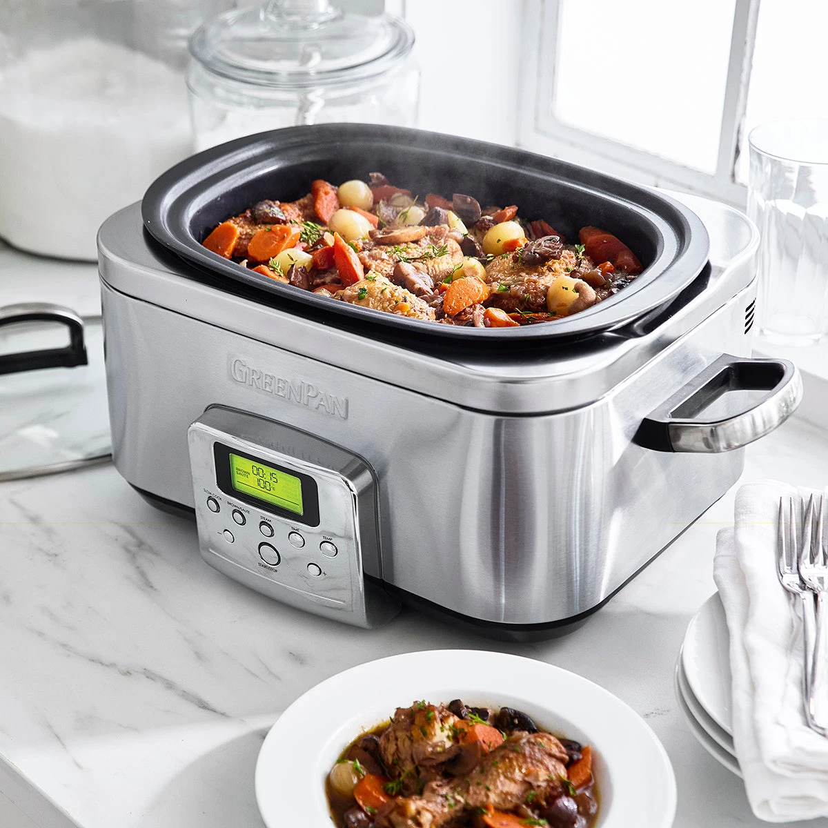 Slow Cooker<br> Stainless Steel, 6L 6 Slow Cooker<br> Stainless Steel, 6L - Image 4