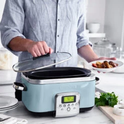 Slow Cooker<br> Blue Haze, 6L -Greenpan Shop CC005725 001 SLOW COOKER BLUE HAZE 6L 5 R1 bb60374e 9230 4407 a694 c04206ffe29c