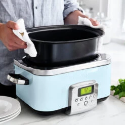 Slow Cooker<br> Blue Haze, 6L -Greenpan Shop CC005725 001 SLOW COOKER BLUE HAZE 6L 7 R1 f751a6c4 a493 4be4 a5cf 57cee908e74b