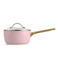 Padova<br> Saucepan With Lid, Blush - 18cm -Greenpan Shop CC005873 001 Padova Saucepan With Lid Blush 18cm 3 986f7eec c31f 411e 8b4d 1b97502ef313