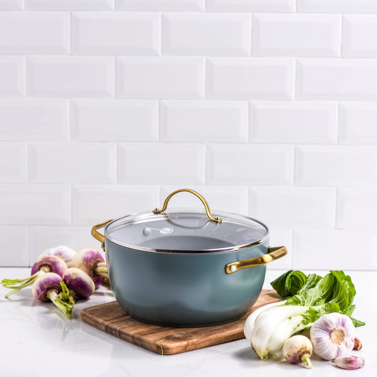 Padova<br> STOCK POT WITH LID, SMOKEY SKY BLUE - 24CM 4 Padova<br> STOCK POT WITH LID, SMOKEY SKY BLUE - 24CM - Image 2