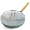 Padova<br> WOK WITH LID, SMOKEY SKY BLUE - 28CM