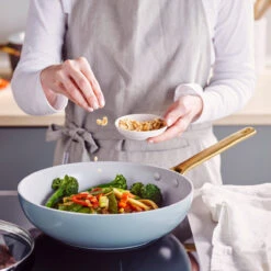 Padova<br> WOK WITH LID, SMOKEY SKY BLUE - 28CM -Greenpan Shop CC006199 001 Padova WOK WITH LID SMOKEY SKY BLUE 28CM 5 15e82577 2180 42e2 9d95 19aecbfb2d01