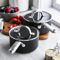 Omega<br> 2pc Cookware Sets, Black - 16 & 18cm -Greenpan Shop CC006544 001 Omega 2pc Cookware Sets Black 16 18cm 3