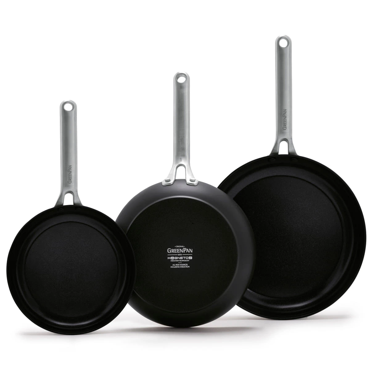 Omega<br> 3pc Cookware Sets, Black - 20, 24 & 28cm 3 Omega<br> 3pc Cookware Sets, Black - 20, 24 & 28cm
