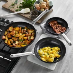 Omega<br> 3pc Cookware Sets, Black - 20, 24 & 28cm 20 Omega<br> 3pc Cookware Sets, Black - 20, 24 & 28cm -Greenpan Shop CC006547 001 Omega 3pc Cookware Sets Black 20 24 28cm 5