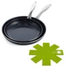 Royal<br> 2pc Cookware Sets, Black - 24 & 28cm 1 Royal<br> 2pc Cookware Sets, Black - 24 & 28cm -Greenpan Shop CC006705 002 Royal 2pc Cookware Sets Black 24 28cm 1