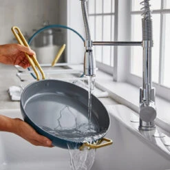 Stanley Tucci™<br> Ceramic Non-Stick 30CM Frypan With Lid | Venetian Teal -Greenpan Shop CC007794 102 Tucci Stanley Tucci Ceramic Non Stick 30cm Frypan with Lid Venetian Teal 5 b5c86f14 4dde 41ee 9b2b 82712c250d86