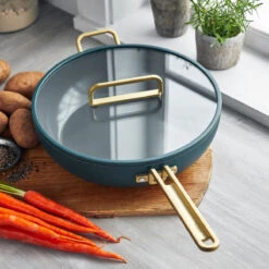 Stanley Tucci™<br> Ceramic Non-Stick 33cm Essential Stanley Pan | Venetian Teal -Greenpan Shop CC007795 102 Tucci Stanley Tucci Ceramic Non Stick 33cm Essential Stanley Pan Venetian Teal 4 3e6cbe2e b723 49ff 81bd 26986fca2902