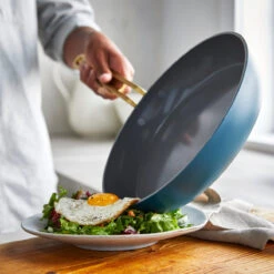 Stanley Tucci™<br> Ceramic Non-stick 20cm And 26cm Frypan Set | Venetian Teal -Greenpan Shop CC007799 102 Tucci Stanley Tucci Ceramic Non Stick 20cm and 26cm Frypan Set Venetian Teal 2 f1dfed41 ae7e 41d4 bb10 7d43563a9f14