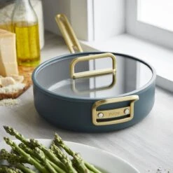 Stanley Tucci™<br> Ceramic Non-stick 11-Piece Cookware Set | Venetian Teal -Greenpan Shop CC007800 102 Tucci Stanley Tucci Ceramic Non Stick 11 Piece Cookware Set Venetian Teal 6 de83d6f4 7995 4bfb 9b4c d5eb1d382afc