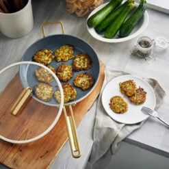 Stanley Tucci™<br> Ceramic Non-Stick 30CM Frypan With Lid | Carrara White -Greenpan Shop CC007802 102 Tucci Stanley Tucci Ceramic Non Stick 30cm Frypan with Lid Carrara White 4 2332d115 4c5b 4b09 af9b 37733df6b91f