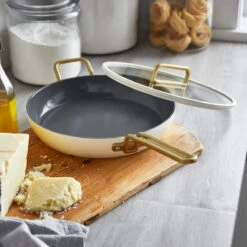 Stanley Tucci™<br> Ceramic Non-Stick 30CM Frypan With Lid | Carrara White -Greenpan Shop CC007802 102 Tucci Stanley Tucci Ceramic Non Stick 30cm Frypan with Lid Carrara White 5 2d7bcb26 e4ac 447a bf2a 2e72717ee47e