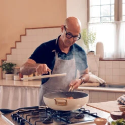 Stanley Tucci™<br> Ceramic Non-Stick 33cm Essential Stanley Pan | Carrara White -Greenpan Shop CC007803 102 Tucci Stanley Tucci Ceramic Non Stick 33cm Essential Stanley Pan Carrara White 5 d0a664d7 4187 4b51 93a4 e299ad0d8952