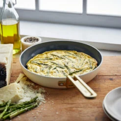 Stanley Tucci™<br> Ceramic Non-stick 20cm And 26cm Frypan Set | Carrara White -Greenpan Shop CC007807 102 Tucci Stanley Tucci Ceramic Non Stick 20cm and 26cm Frypan Set Carrara White 4 91fb8339 b171 434a 8d9f f382877b46cb