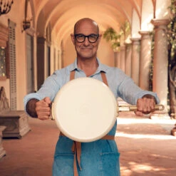 Stanley Tucci™<br> Ceramic Non-stick 11-Piece Cookware Set | Carrara White -Greenpan Shop CC007808 102 Tucci Stanley Tucci Ceramic Non Stick 11 Piece Cookware Set Carrara White 17 021a8f51 a56d 4fd6 9e6d 56e6ae0186c3