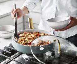 Padova<br> Skillet With Lid, Smokey Sky Blue - 28cm -Greenpan Shop CC007938 001 Padova skillet with lid smokey sky blue 28cm 5 f8ee9b29 b8ba 4bb7 9b5a 8e2defbcf44e