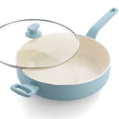 Essence <br> SKILLET WITH LID, BLUE HAZE - 30CM -Greenpan Shop CC008065 001 Essence SKILLET WITH LID BLUE HAZE 30CM 3 2b51de78 de00 469b 96a4 5295577045d9