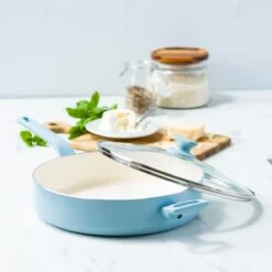 Essence <br> SKILLET WITH LID, BLUE HAZE - 30CM -Greenpan Shop CC008065 001 Essence SKILLET WITH LID BLUE HAZE 30CM 4 a780e7c8 f9dd 43ed 9669 33552185370c