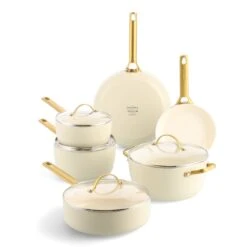 Padova<br> 10pc Cookware Sets, Cream White