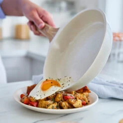 GreenLife Arte<br> 8pc Cookware Set, Cream With White Speckle -Greenpan Shop CC008534 001 Arte GreenLife Arte 8PC Cookware Set Cream with White Speckle 12 18ca499e 5a26 4c2d 8627 2a839ac9853a