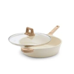 GreenLife Arte<br> 8pc Cookware Set, Cream With White Speckle -Greenpan Shop CC008534 001 Arte GreenLife Arte 8PC Cookware Set Cream with White Speckle 4 d51071e2 bd0f 4275 83c5 3b2762f99520