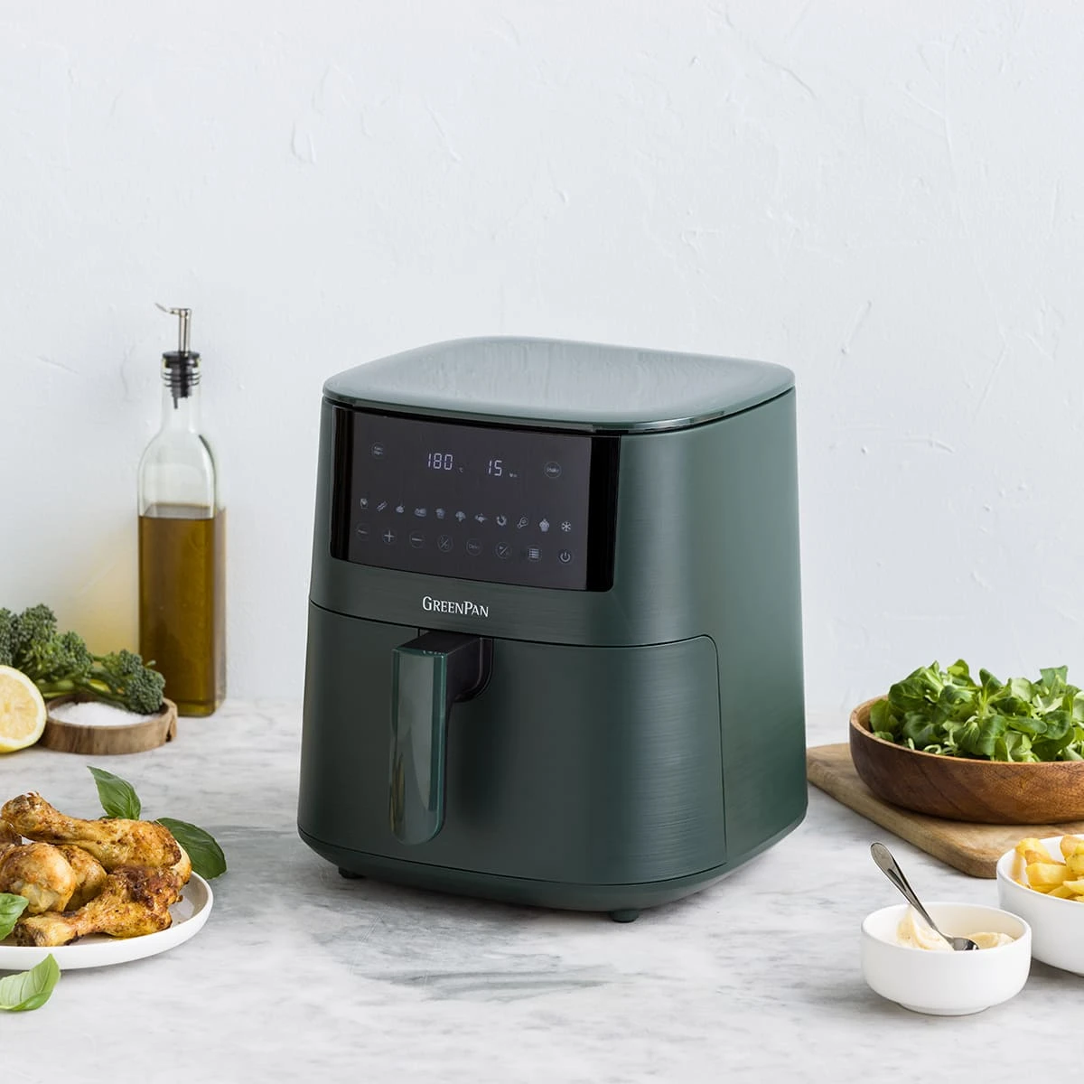 Bistro<br> XXL Coloured Air Fryer - Pine Green 3 Bistro<br> XXL Coloured Air Fryer - Pine Green