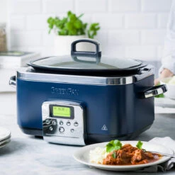 Slow Cooker<br> Oxford Blue, 6L -Greenpan Shop CC009379 001 Slow Cooker Slow Cooker Oxford Blue 6L 4 0e479d4a 54ed 4707 bf75 5b833ec4aed2