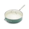 GREENLIFE ARTISAN <br> SKILLET WITH LID, Turquoise - 30CM -Greenpan Shop GL Artisan Tu 12inSkillet Outline1