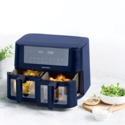 Bistro<br> XXL Dual Zone Air Fryer - Oxford Blue -Greenpan Shop GP Bistro LS PH02086 031 FRONT UPDATE OxfordBlue