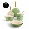 Padova<br> 10pc Cookware Sets, Green Sage