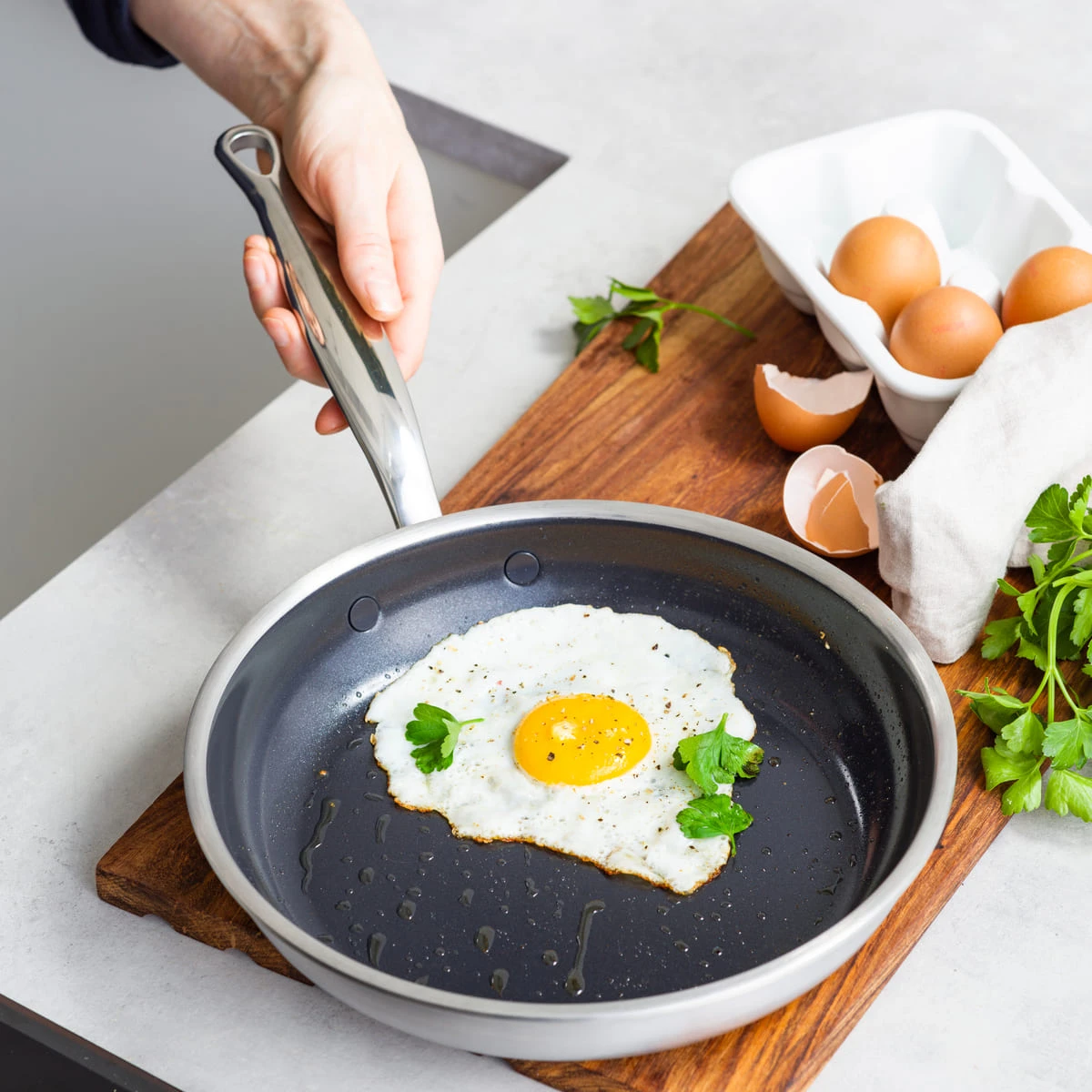 Premiere<br> 2pcs Cookware Set (20 & 26 Cm) - Stainless Steel 7 Premiere<br> 2pcs Cookware Set (20 & 26 Cm) - Stainless Steel - Image 5