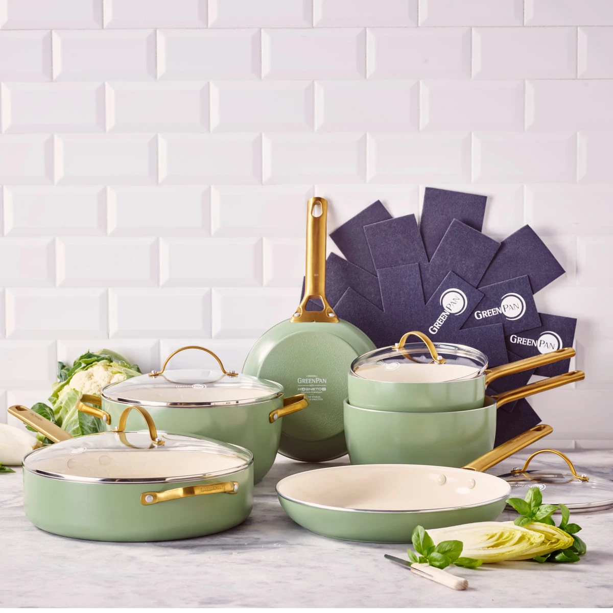 Padova<br> 10pc Cookware Sets, Green Sage 4 Padova<br> 10pc Cookware Sets, Green Sage - Image 2