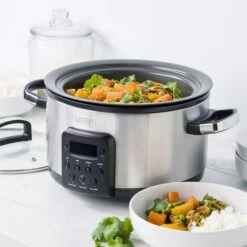 Bistro Slow Cooker<br> Stainless Steel, 3.7L 13 Bistro Slow Cooker<br> Stainless Steel, 3.7L -Greenpan Shop GP SDA Bistro slowcookerLS PH02324 018