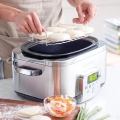 Slow Cooker<br> Stainless Steel, 6L 12 Slow Cooker<br> Stainless Steel, 6L -Greenpan Shop GP SlowCooker SS Bao 6 withdisplay 1200x1200px